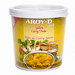 Паста карри жёлтая «Aroy-D» ~ 400 гр.